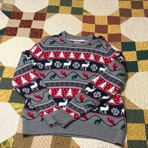 St. John's Bay Gray and Red Holiday Sweater